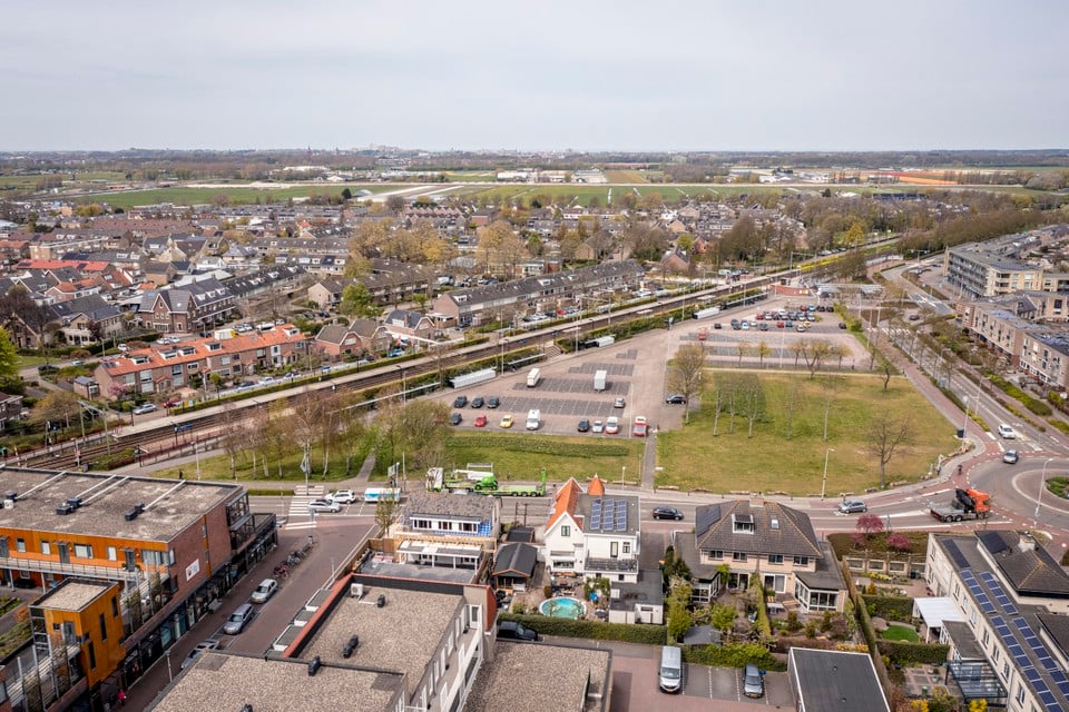 De beoogde woningbouwlocatie bij het station van Voorhout.