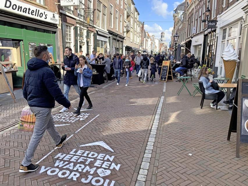 Binnenstad in Leiden.