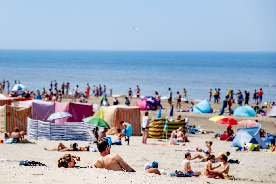 Het strand van Noordwijk, in juni dit jaar.