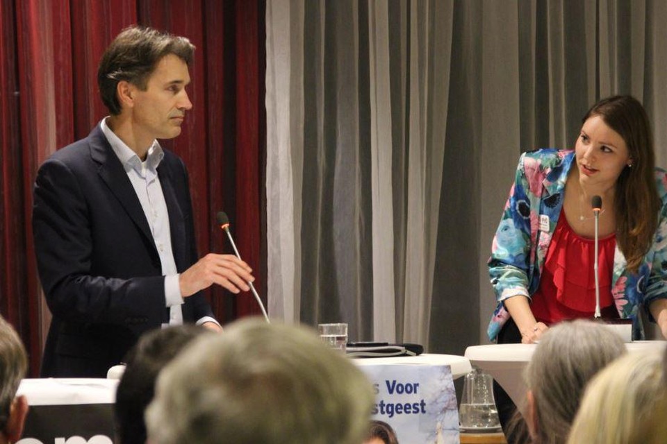 Sven Spaargaren in debat in 2018.