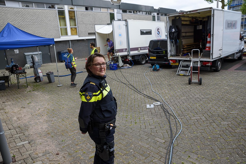Bij de opnames in De Ridderhof waren onder meer ’politieagenten’ betrokken.
