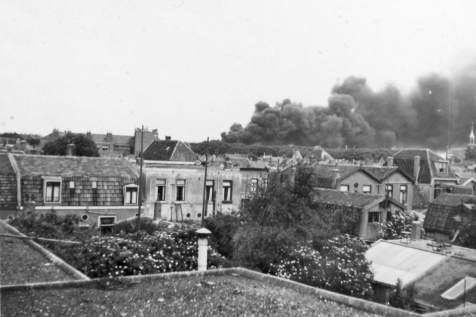 Bombardement van Den Helder door de Duitsers op 14 mei 1940.