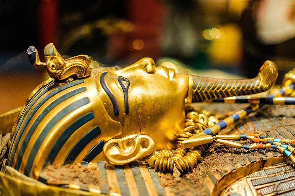 Masker van farao Toetanchamon.
