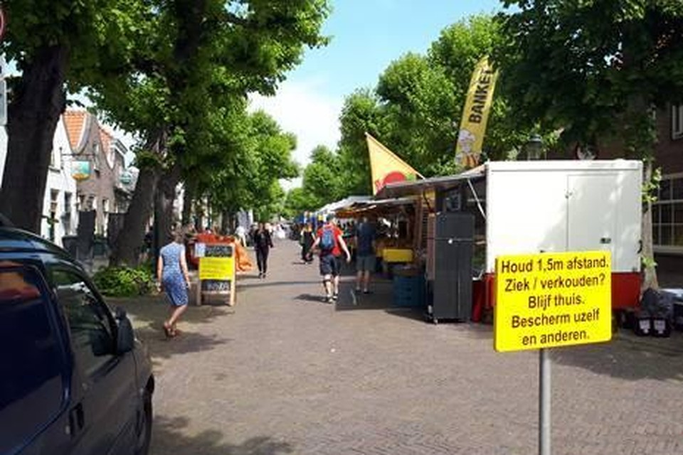De markt verhuist tijdelijk naar een andere plek in het centrum van Voorschoten.