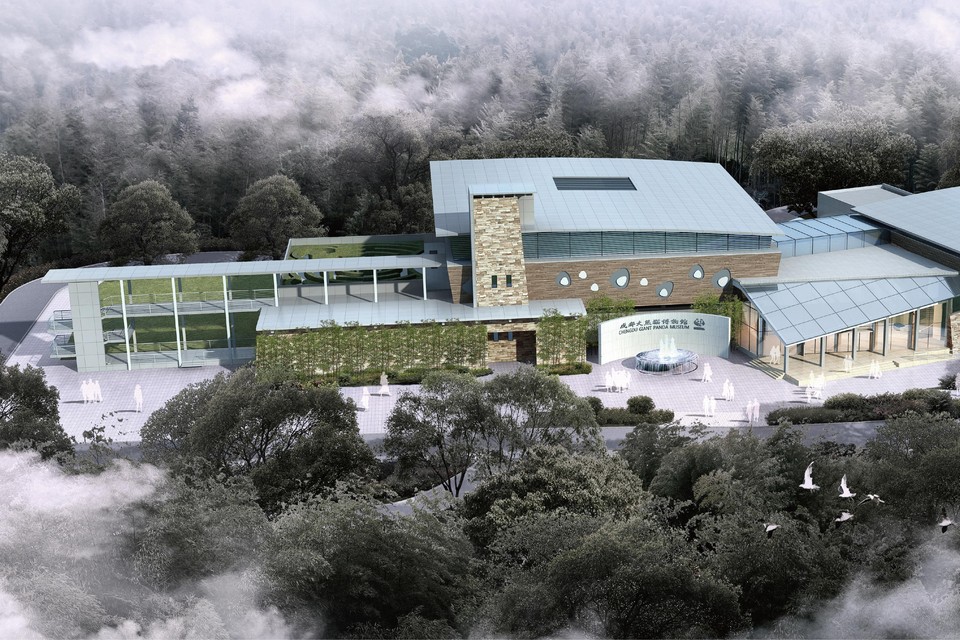 Impressie van het pandamuseum dat het Rijnsburgse bedrijf Joro Vision in China gaat bouwen voor miljoenen bezoekers per jaar.