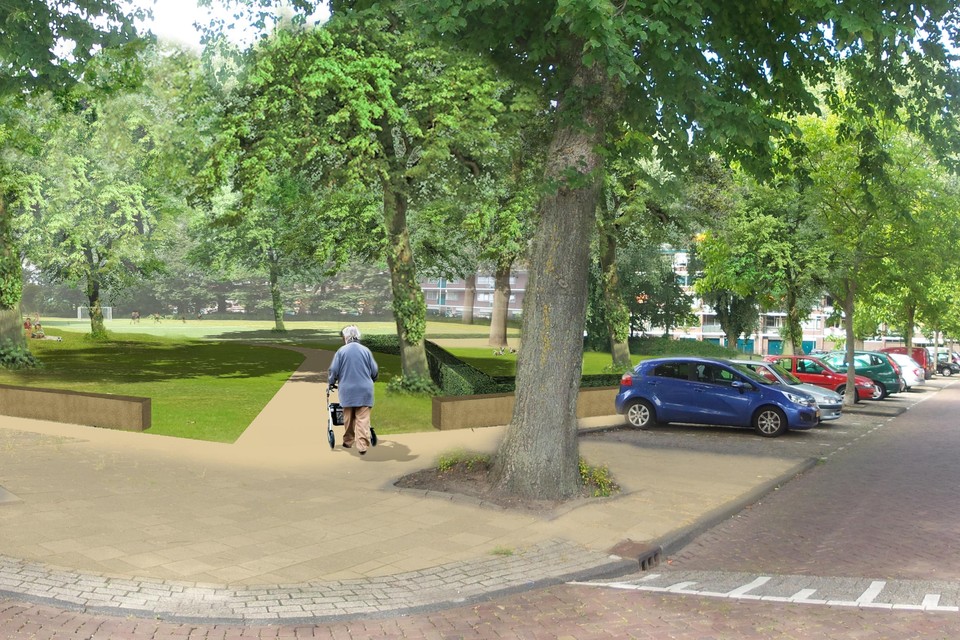 Een indruk van het nieuwe wijkpark.