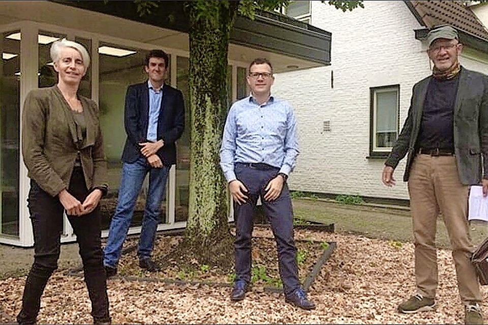 Zon op Teylingen bij de oprichting afgelopen najaar: Eveline Botter, Paul van der Kooij, Rolf van den Bosch en Epko Boerema.