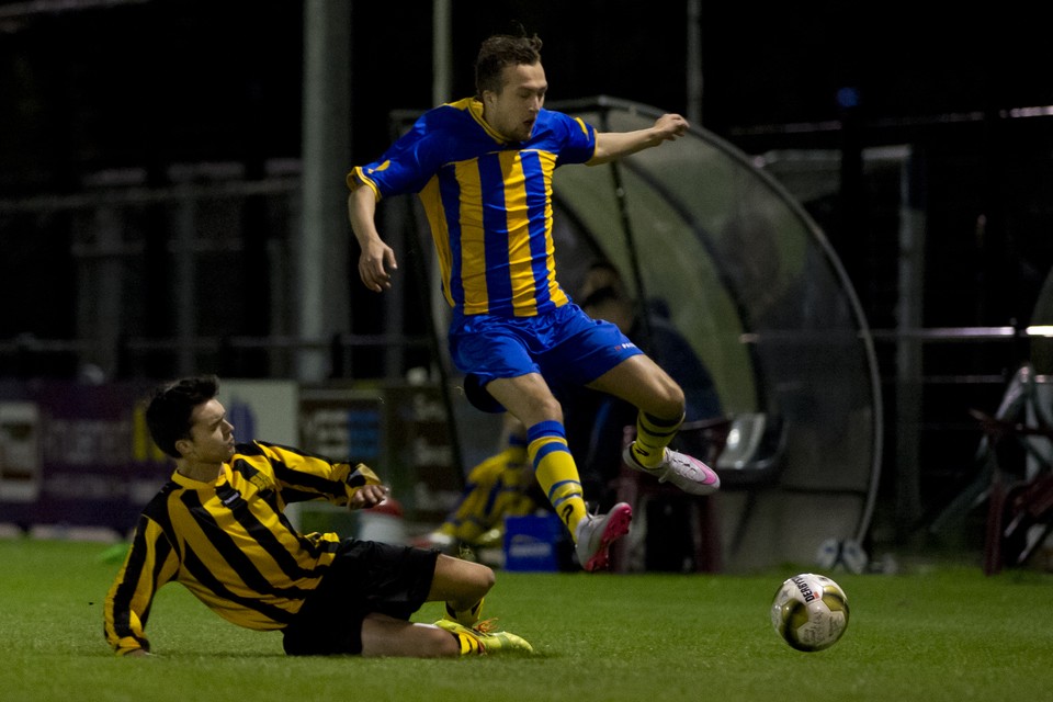 Vierdeklasser FC Boshuizen scoorde woensdagavond negen keer tegen UDO. Foto Hielco Kuipers