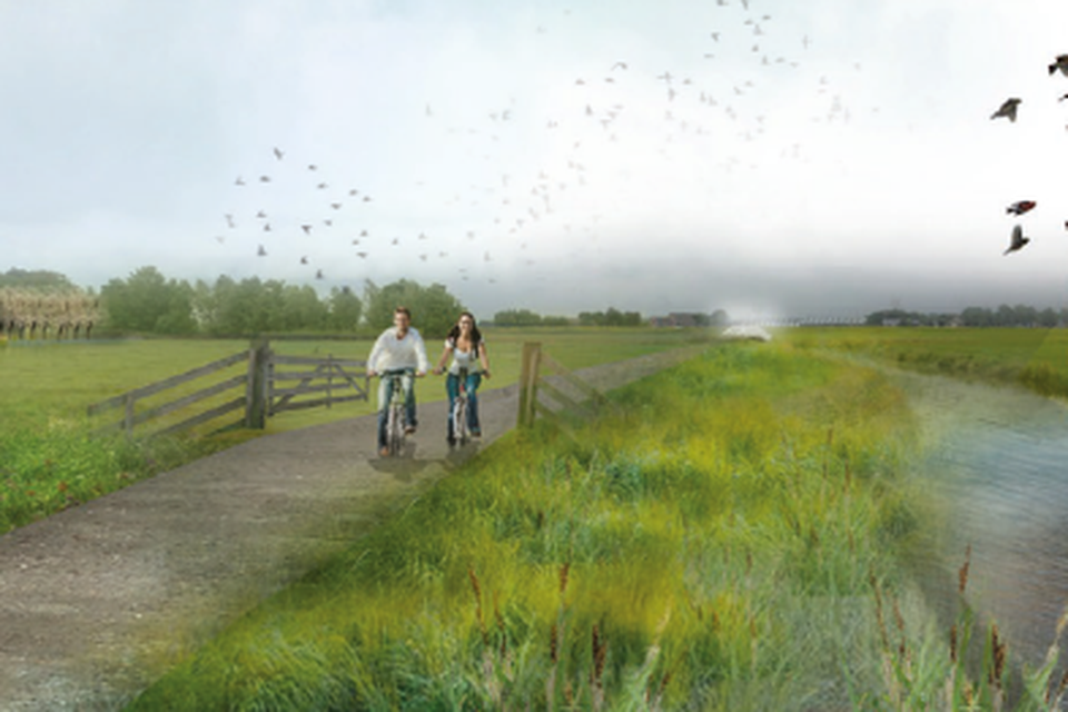 Het wandel- en fietsnetwerk wordt uitgebreid zodat recreanten van de natuur kunnen genieten.