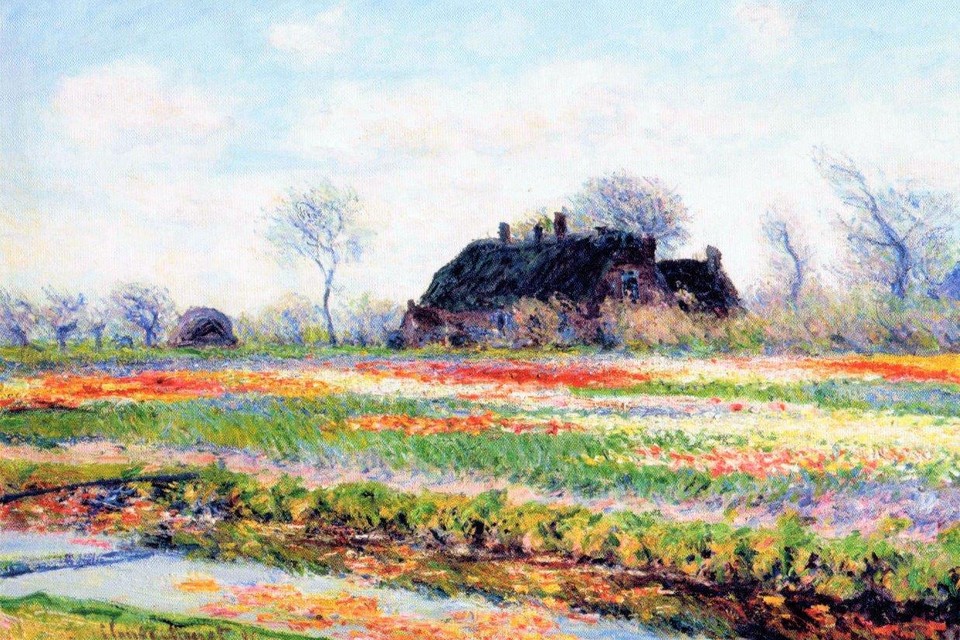 De Sassenheimse boerderij Knorrenburg, geschilderd door Claude Monet in 1886.