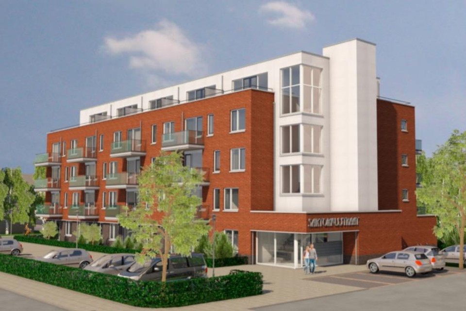 Het appartementencomplex dat Sedos wil bouwen aan de Van de Mortelstraat in Noordwijk.