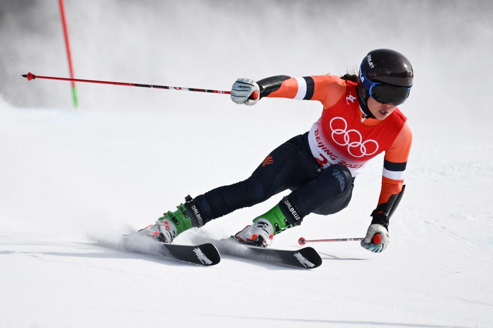 Adriana Jelinkova in actie op de Olympische Spelen.
