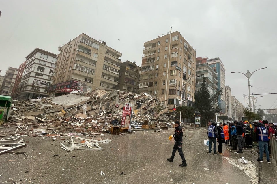 Verwoesting in Sanliurfa, Turkije.
