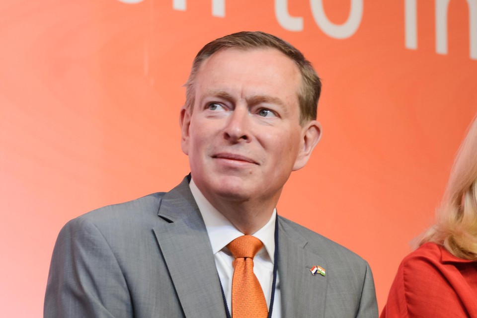 Bruno Bruins als minister op diplomatieke reis naar India in 2018.