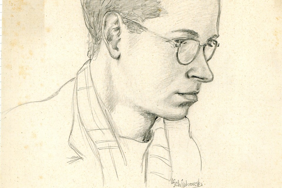 Portrettekening van Bob Calisch door medegijzelaar
L. Schiphorst.