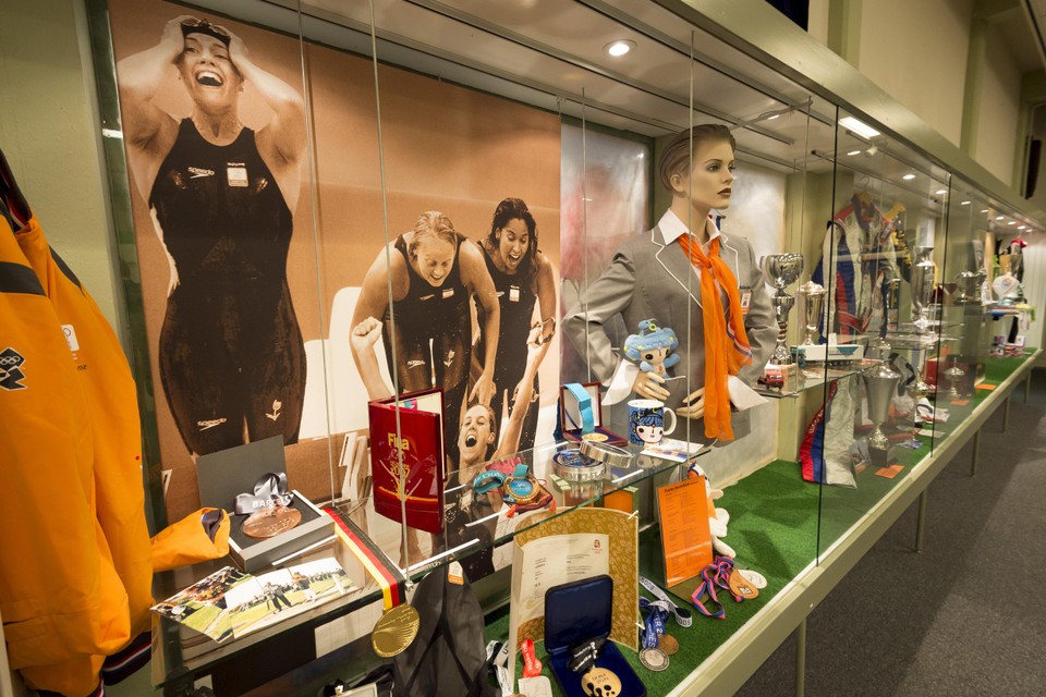 Oud Alkemade krijgt 4750 euro covidsteun. Op de foto een expositie over eigen sporters in 2019.