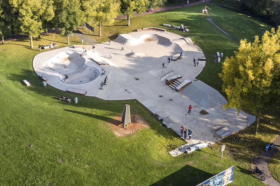 Een nieuw skatepark, in het Noord-Hollandse Purmerend.