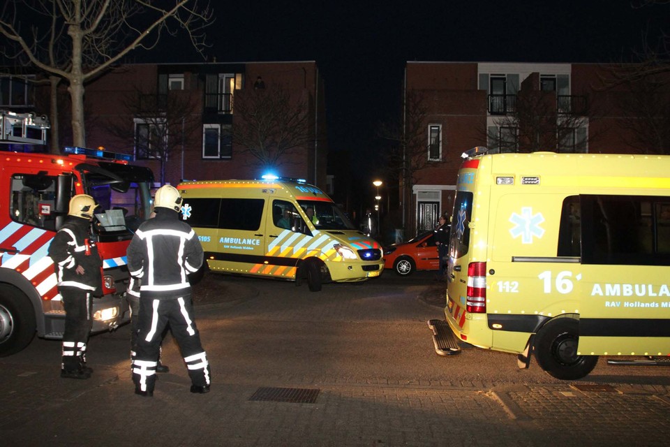 Gasontsnapping bij woningen Schorpioen in Katwijk . Foto: Toon van der Poel
